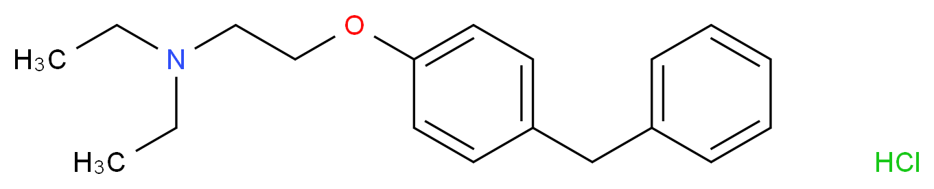 [2-(4-benzylphenoxy)ethyl]diethylamine hydrochloride_分子结构_CAS_92981-78-7