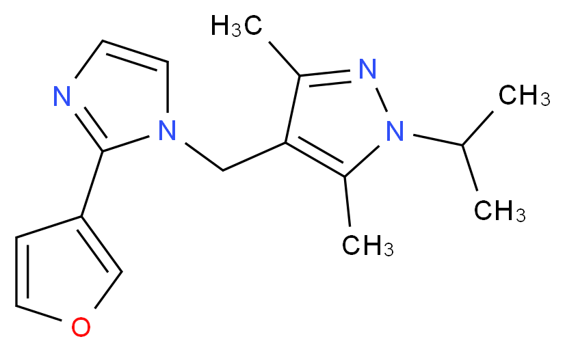 4-{[2-(3-furyl)-1H-imidazol-1-yl]methyl}-1-isopropyl-3,5-dimethyl-1H-pyrazole_分子结构_CAS_)