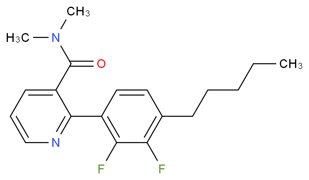 2-(2,3-difluoro-4-pentylphenyl)-N,N-dimethylnicotinamide_分子结构_CAS_)