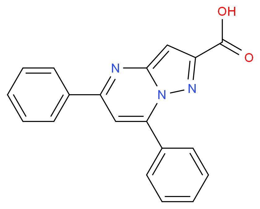 5,7-diphenylpyrazolo[1,5-a]pyrimidine-2-carboxylic acid_分子结构_CAS_5646-98-0