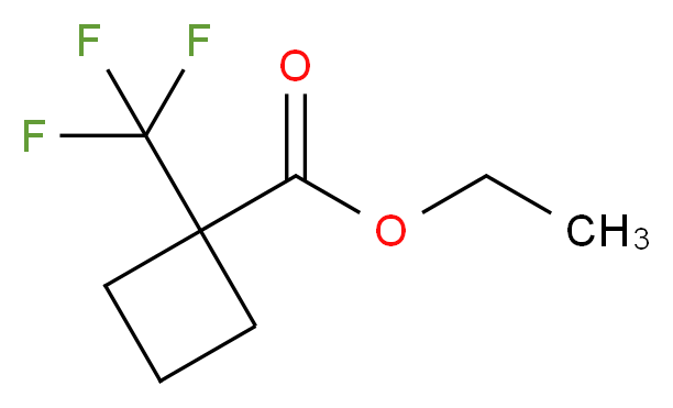 ethyl 1-(trifluoromethyl)cyclobutane-1-carboxylate_分子结构_CAS_1040683-08-6