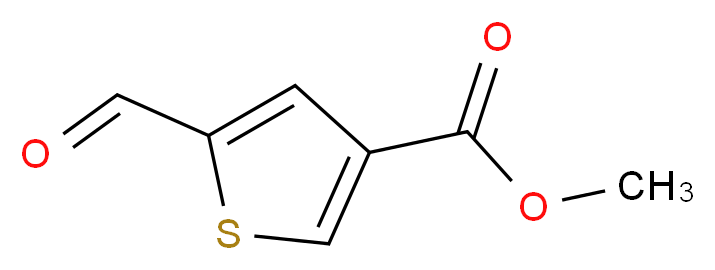 methyl 5-formylthiophene-3-carboxylate_分子结构_CAS_67808-66-6