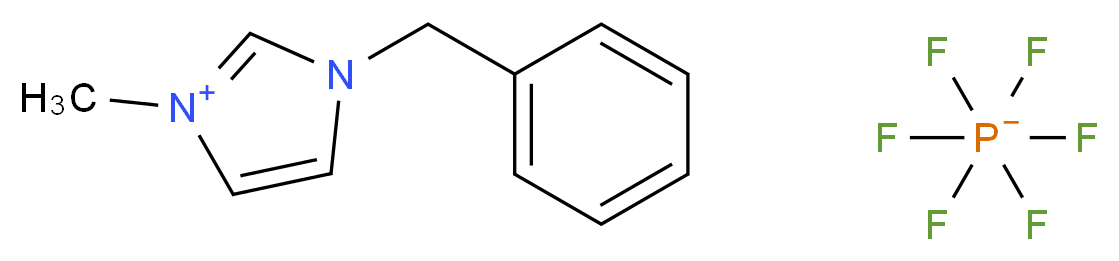 1-benzyl-3-methyl-1H-imidazol-3-ium; hexafluoro-λ<sup>5</sup>-phosphanuide_分子结构_CAS_433337-11-2