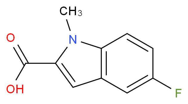 5-fluoro-1-methyl-1H-indole-2-carboxylic acid_分子结构_CAS_167631-50-7