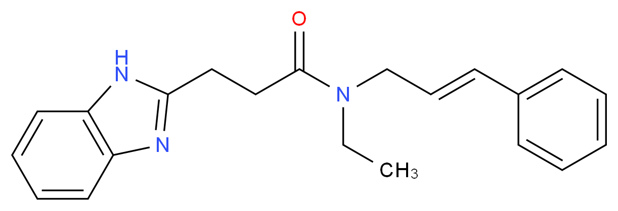 3-(1H-benzimidazol-2-yl)-N-ethyl-N-[(2E)-3-phenylprop-2-en-1-yl]propanamide_分子结构_CAS_)