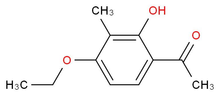 4′-乙氧基-2′-羟基-3′-甲基苯乙酮_分子结构_CAS_536723-94-1)