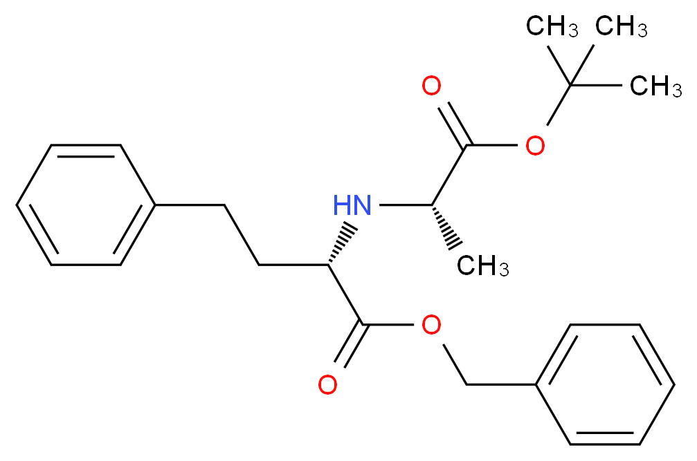 benzyl (2S)-2-{[(2S)-1-(tert-butoxy)-1-oxopropan-2-yl]amino}-4-phenylbutanoate_分子结构_CAS_117560-14-2