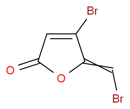 (Z-)-4-Bromo-5-(bromomethylene)-2(5H)-furanone_分子结构_CAS_247167-54-0)