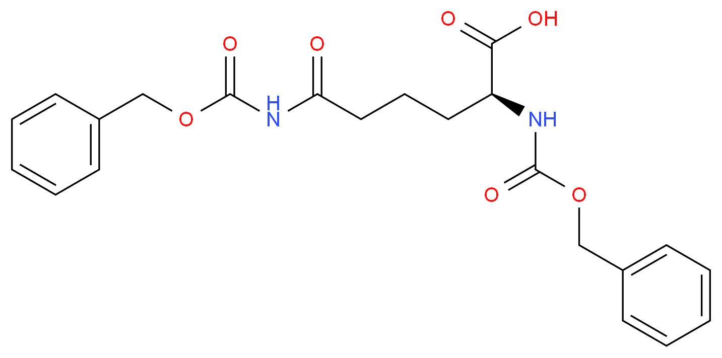 N2,N6-Bis(benzyloxycarbonyl)-L-homoglutamine_分子结构_CAS_88462-80-0)