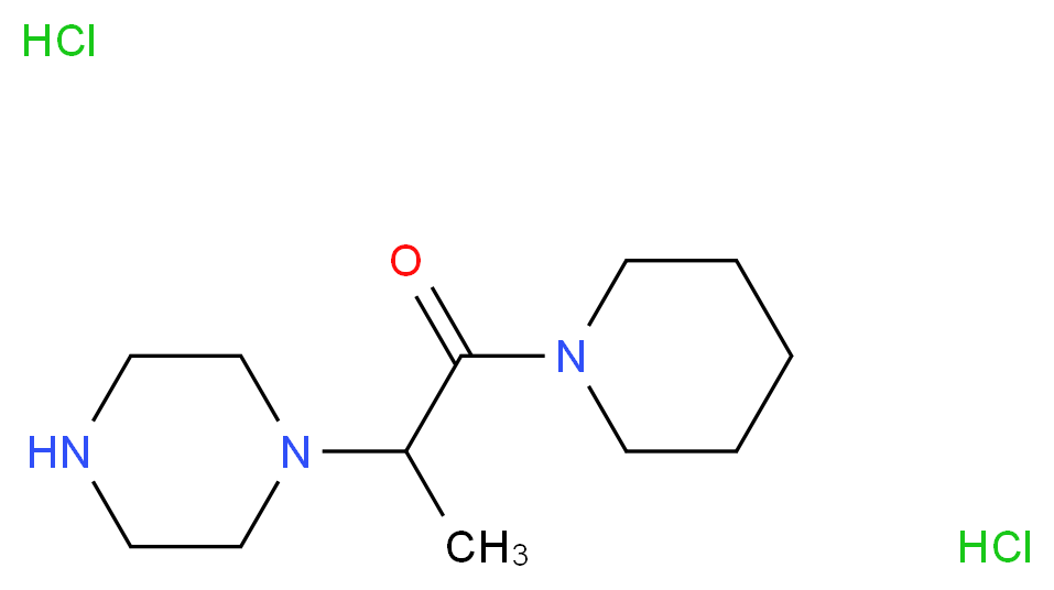 2-(piperazin-1-yl)-1-(piperidin-1-yl)propan-1-one dihydrochloride_分子结构_CAS_)