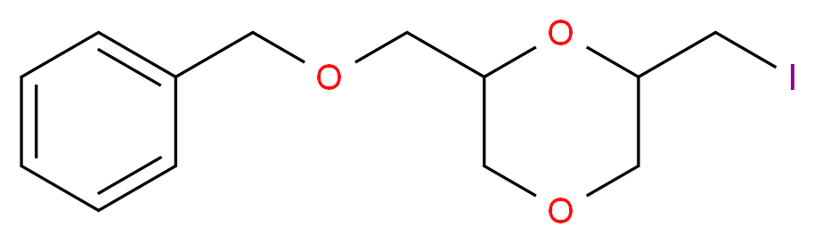 2-[(benzyloxy)methyl]-6-(iodomethyl)-1,4-dioxane_分子结构_CAS_338458-96-1