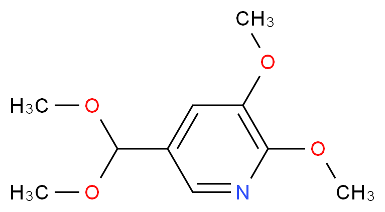 5-(Dimethoxymethyl)-2,3-dimethoxypyridine_分子结构_CAS_1138443-97-6)