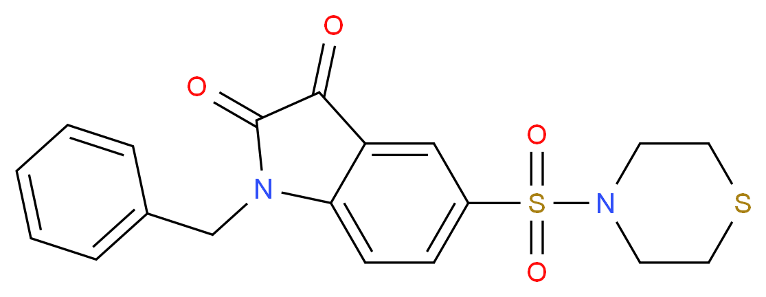 1-Benzyl-5-thiomorpholinosulfonyl Isatin_分子结构_CAS_1144853-50-8)