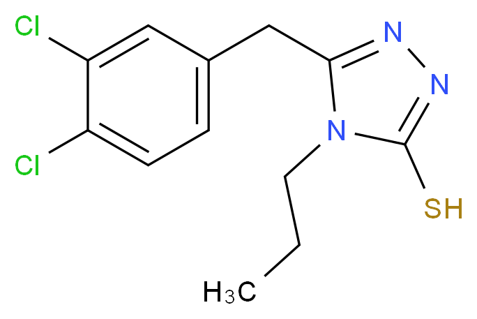 5-(3,4-Dichlorobenzyl)-4-propyl-4H-1,2,4-triazole-3-thiol_分子结构_CAS_306936-92-5)