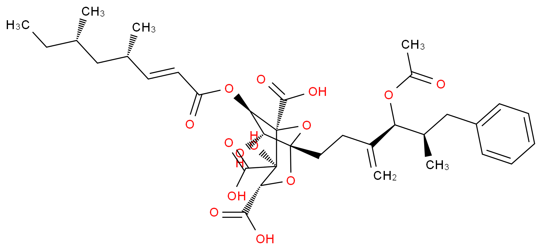 Zaragozic acid_分子结构_CAS_142561-96-4)