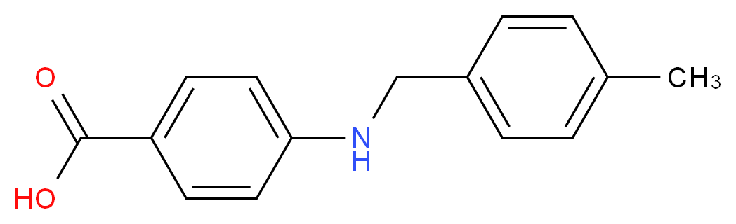 4-{[(4-methylphenyl)methyl]amino}benzoic acid_分子结构_CAS_64518-48-5
