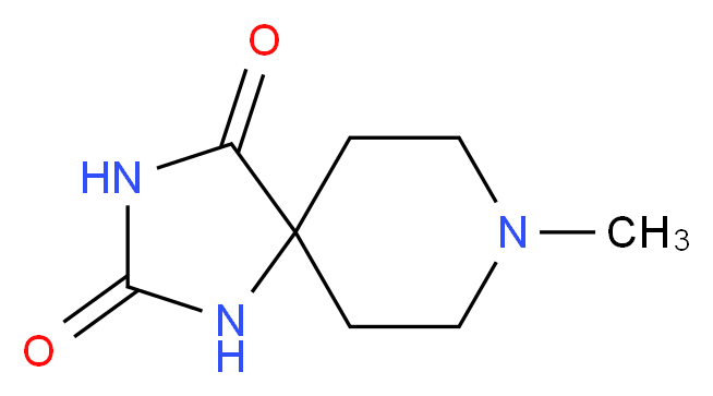 8-methyl-1,3,8-triazaspiro[4.5]decane-2,4-dione_分子结构_CAS_52094-69-6