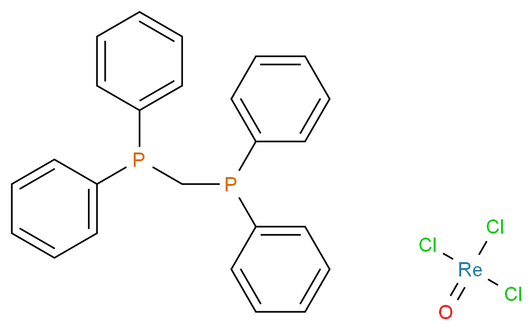 [(diphenylphosphanyl)methyl]diphenylphosphane; trichloro(oxo)rhenium_分子结构_CAS_60260-17-5