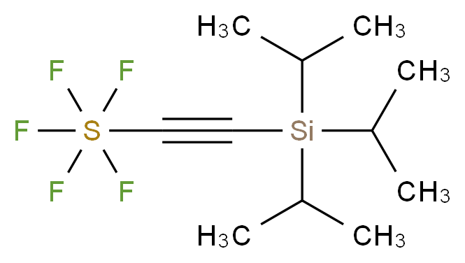 [2-(pentafluoro-λ<sup>6</sup>-sulfanyl)ethynyl]tris(propan-2-yl)silane_分子结构_CAS_474668-34-3
