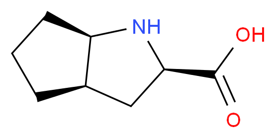 (2R,3aR,6aR)-octahydrocyclopenta[b]pyrrole-2-carboxylic acid_分子结构_CAS_87679-21-8