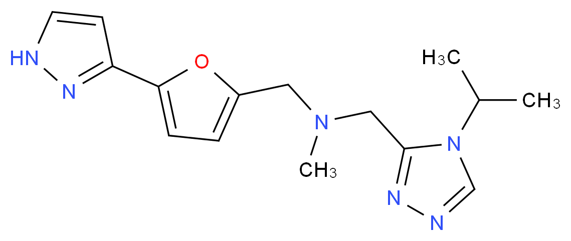 1-(4-isopropyl-4H-1,2,4-triazol-3-yl)-N-methyl-N-{[5-(1H-pyrazol-3-yl)-2-furyl]methyl}methanamine_分子结构_CAS_)