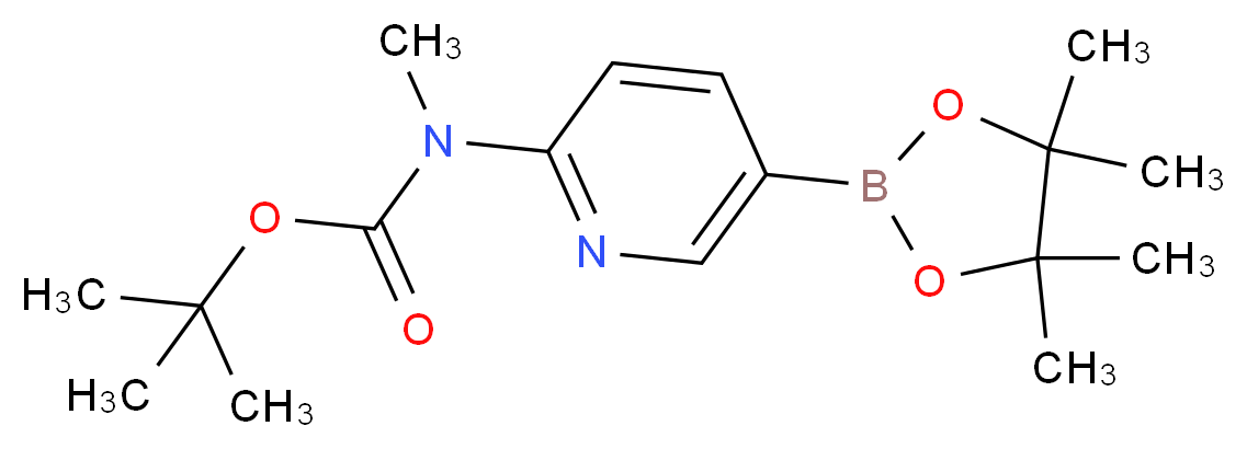 6-(N-Boc-甲氨基)吡啶-3-硼酸频哪醇酯_分子结构_CAS_1032758-87-4)