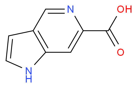 1H-pyrrolo[3,2-c]pyridine-6-carboxylic acid_分子结构_CAS_1082040-99-0