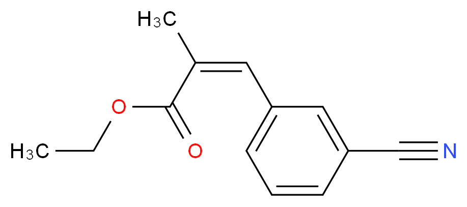 ethyl (2Z)-3-(3-cyanophenyl)-2-methylprop-2-enoate_分子结构_CAS_288309-15-9