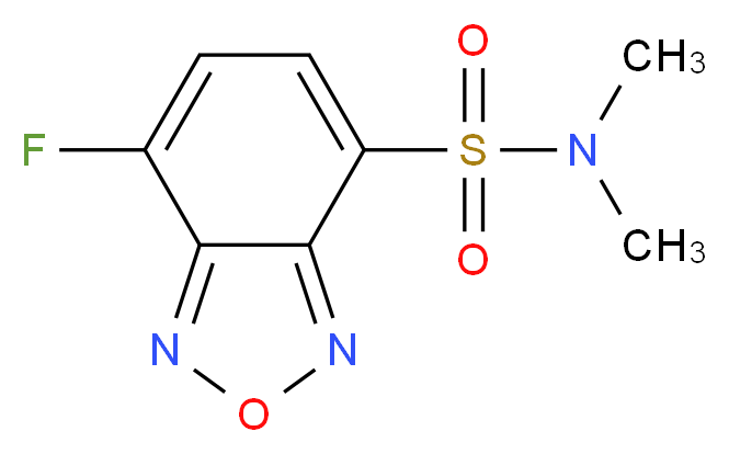 7-fluoro-N,N-dimethyl-2,1,3-benzoxadiazole-4-sulfonamide_分子结构_CAS_98358-90-8
