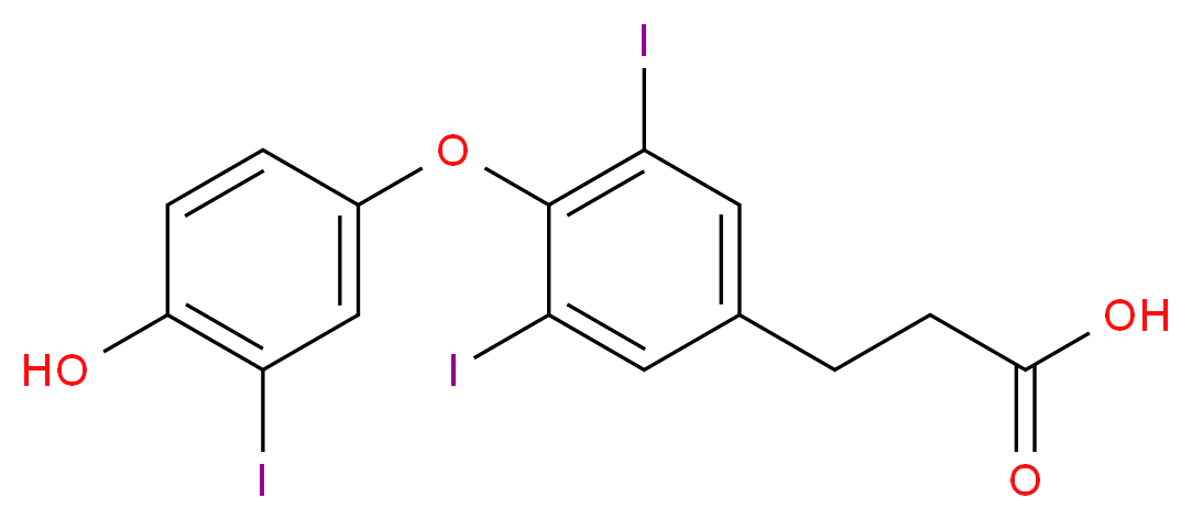 3,3',5-Triiodo Thyropropionic Acid_分子结构_CAS_51-26-3)