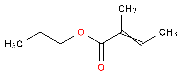 propyl 2-methylbut-2-enoate_分子结构_CAS_61692-83-9