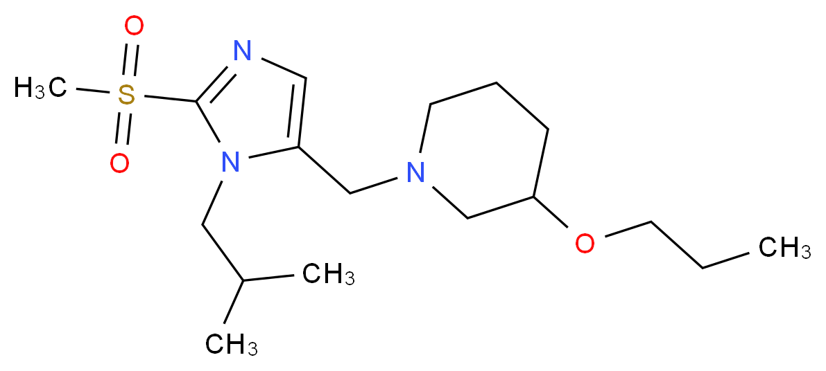 1-{[1-isobutyl-2-(methylsulfonyl)-1H-imidazol-5-yl]methyl}-3-propoxypiperidine_分子结构_CAS_)