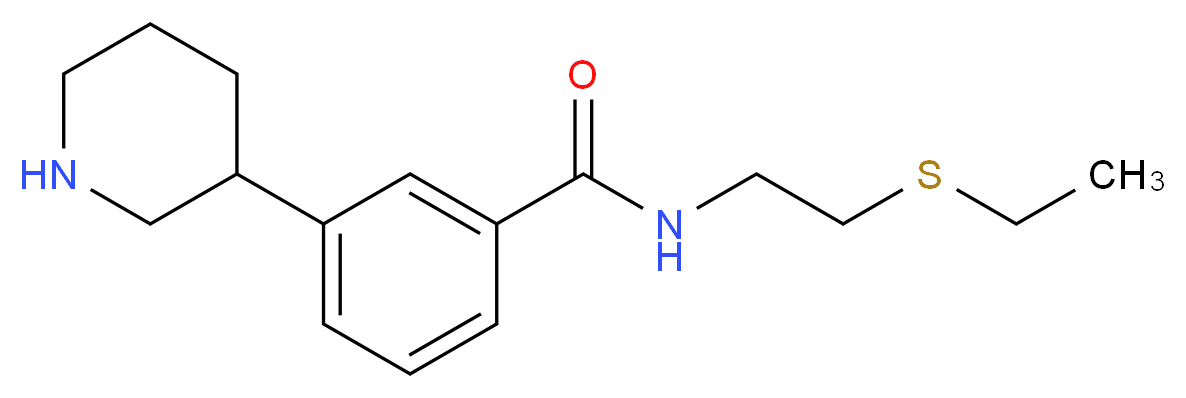 N-[2-(ethylthio)ethyl]-3-piperidin-3-ylbenzamide_分子结构_CAS_)