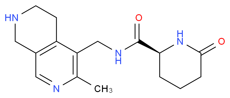 (2S)-N-[(3-methyl-5,6,7,8-tetrahydro-2,7-naphthyridin-4-yl)methyl]-6-oxo-2-piperidinecarboxamide_分子结构_CAS_)