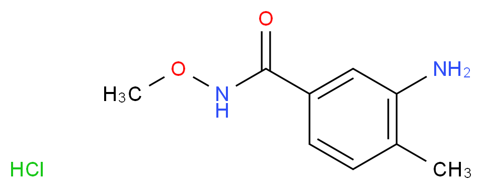 3-amino-N-methoxy-4-methylbenzamide hydrochloride_分子结构_CAS_607738-97-6