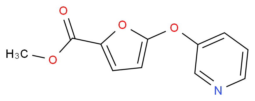 Methyl 5-(pyridin-3-yloxy)-2-furoate 97%_分子结构_CAS_852180-38-2)