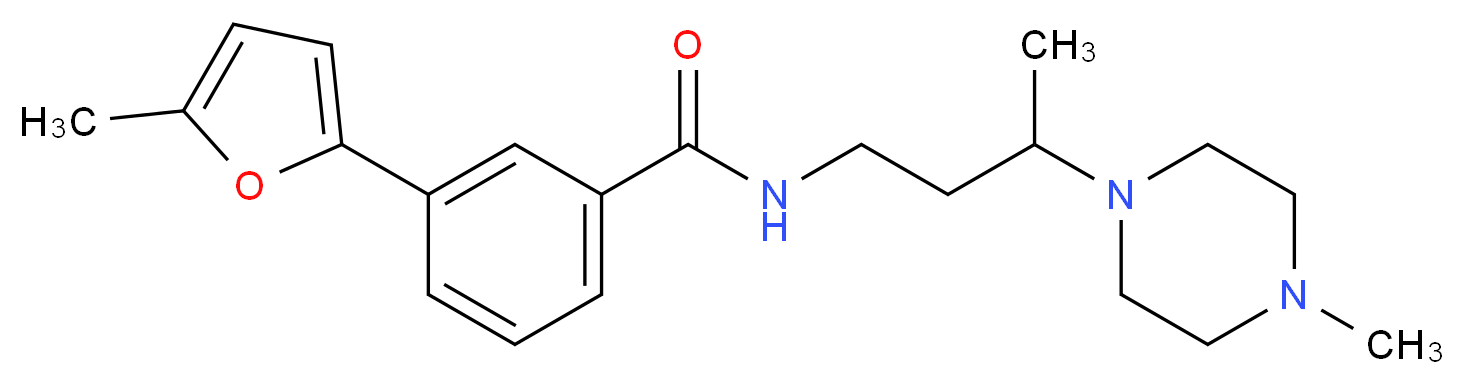 3-(5-methyl-2-furyl)-N-[3-(4-methylpiperazin-1-yl)butyl]benzamide_分子结构_CAS_)