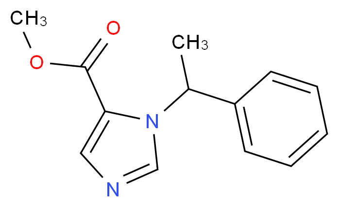 methyl 1-(1-phenylethyl)-1H-imidazole-5-carboxylate_分子结构_CAS_5377-20-8