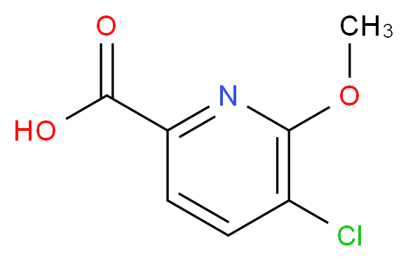 5-Chloro-6-methoxypicolinic acid_分子结构_CAS_1214373-91-7)