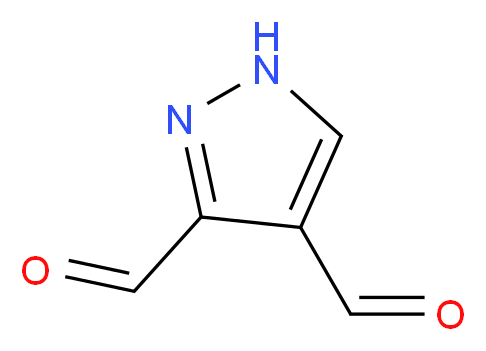 1H-pyrazole-3,4-dicarbaldehyde_分子结构_CAS_33090-48-1)