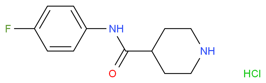 N-(4-fluorophenyl)piperidine-4-carboxamide hydrochloride_分子结构_CAS_)