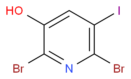 2,6-dibromo-5-iodopyridin-3-ol_分子结构_CAS_1105675-63-5