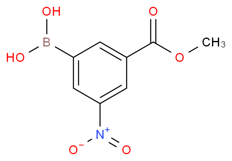 3-Methoxycarbonyl-5-nitrophenylboronic acid_分子结构_CAS_117342-20-8)