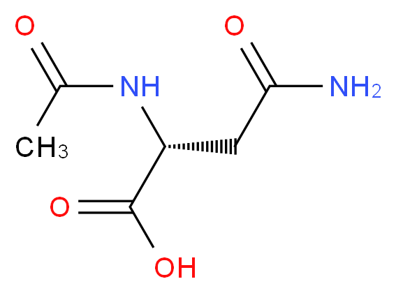 (2R)-3-carbamoyl-2-acetamidopropanoic acid_分子结构_CAS_26117-27-1