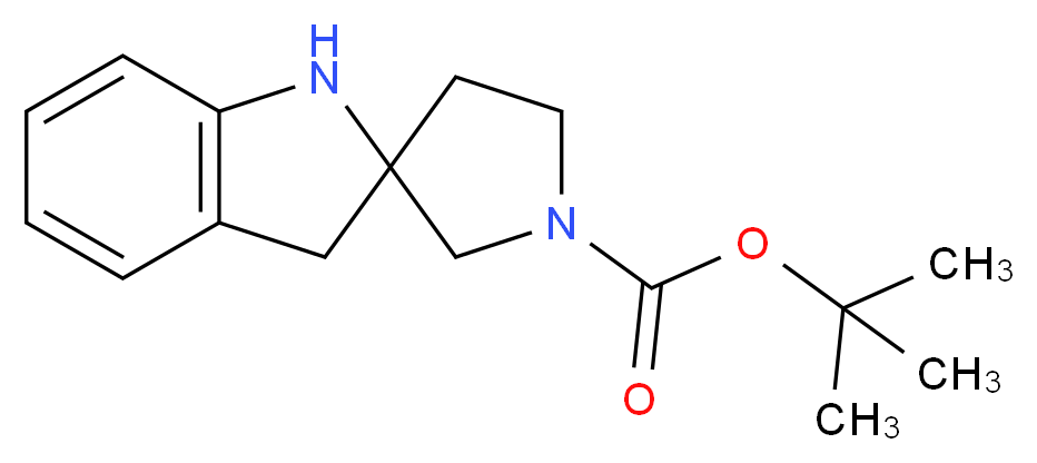 tert-Butyl spiro[indoline-2,3'-pyrrolidine]-1'-carboxylate_分子结构_CAS_1255574-67-4)