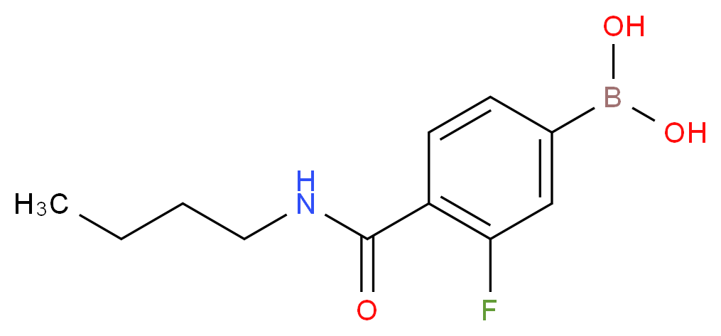 4-(Butylcarbamoyl)-3-fluorobenzeneboronic acid 98%_分子结构_CAS_874289-17-5)