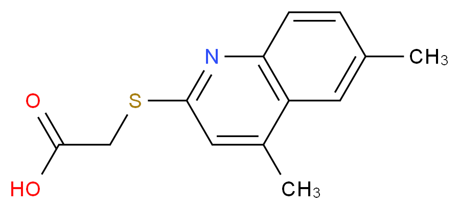 2-[(4,6-dimethylquinolin-2-yl)sulfanyl]acetic acid_分子结构_CAS_370848-09-2