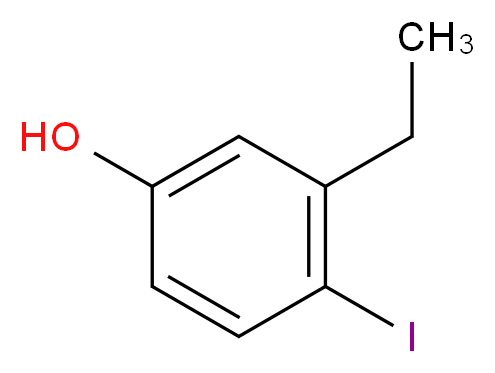 3-Ethyl-4-iodophenol_分子结构_CAS_156878-64-7)