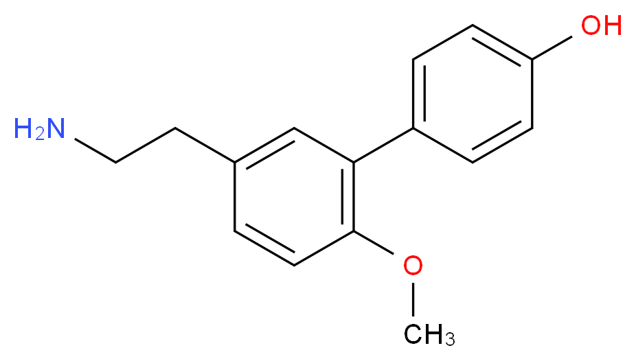 5'-(2-aminoethyl)-2'-methoxybiphenyl-4-ol_分子结构_CAS_)