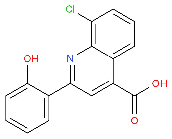 8-Chloro-2-(2-hydroxyphenyl)quinoline-4-carboxylic acid_分子结构_CAS_667412-65-9)